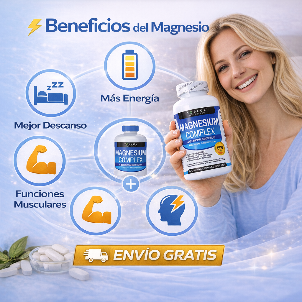 Magnesio Complex 600mg 60 capsulas + Envio Gratis 📦✅