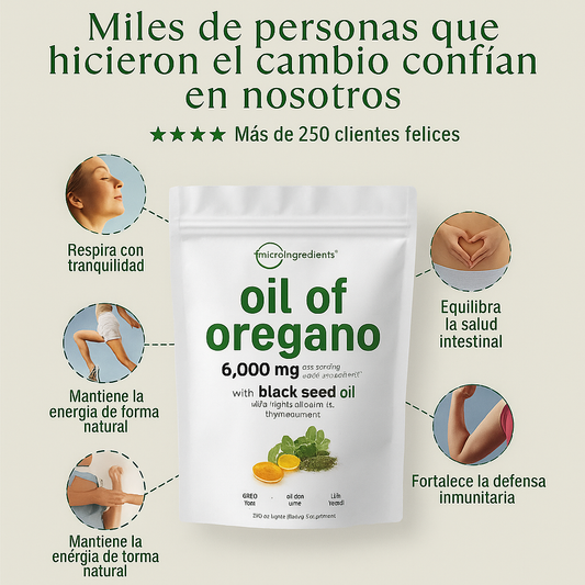 Aceite De Orégano 6000 Mg 60 capsulas + Envio Gratis 📦✅
