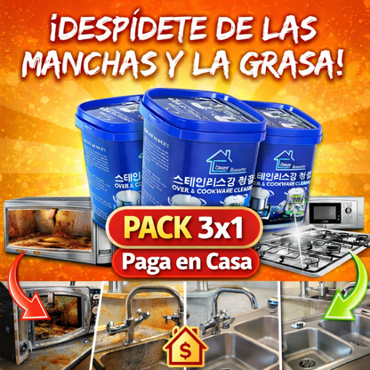 Elimina Grasa Difícil en Segundos – Pack 3x1 Pasta Mágica