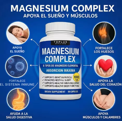 Magnesio Complex 600 Mg 60 capsulas + Envio Gratis 📦✅