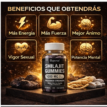 ¿SIN ENERGÍA Y SIN GANAS? ⚡🔥 RECUPERA TU POTENCIA CON SHILAJIT GUMMIES 💪