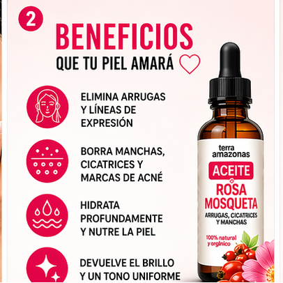 RoseSkin™ Aceite de Rosa Mosqueta 2x1 Adiós manchas.
